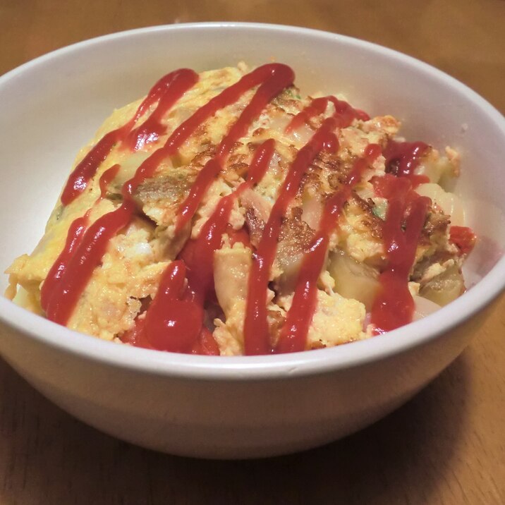 簡単ごはん★野菜ツナオムレツ丼